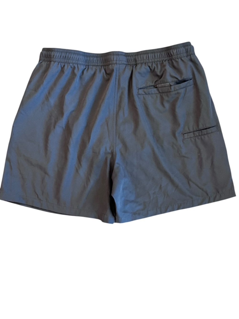 Huk Men's Charcoal Fishing performance Shorts with White Drawstring - Picture 2 of 5